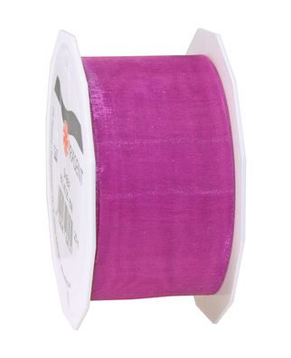 Präsent Organza Sheer 25-m-Rolle 40 mm purpur