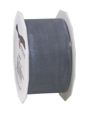 Präsent Organza Sheer 25-m-Rolle 40 mm sterlingsilber