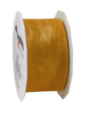 Präsent Organza Sheer 25-m-Rolle 40 mm sonnengelb