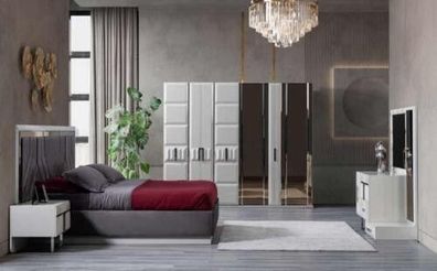Schlafzimmer Set Italienischer Stil Möbel Bett Kleiderschrank Nachttisch 5tlg