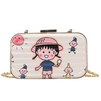 Momoko Sakura Umhängetaschen einfache Kettentasche Mädchen kleine Geldbörsen