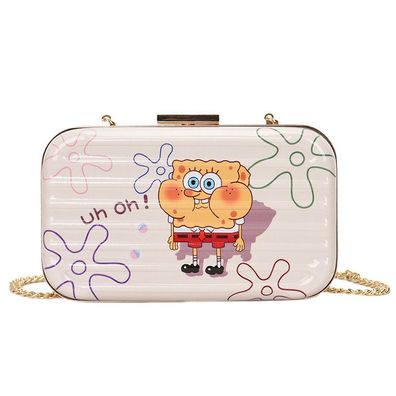 SpongeBob Umhängetaschen einfache Kettentasche Mädchen kleine Geldbörsen