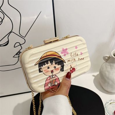 Momoko Sakura Umhängetaschen kleine quadratische Tasche Mädchen Geldbörsen