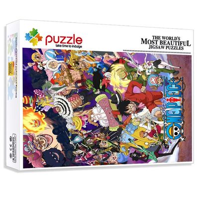 1000 Teile Anime One Piece Puzzle Zoro Luffy Sanji Brettspiele Jigsaw Puzzle