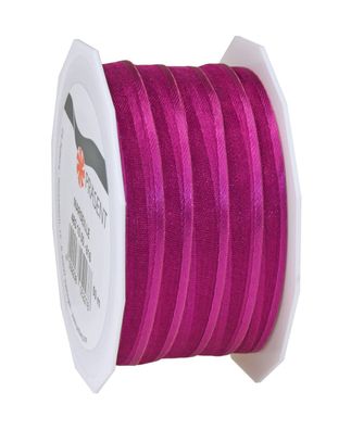 Präsent Organza Marseille 50-m-Rolle 10 mm purpur