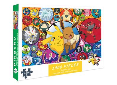 Pokémon Pikachu Eevee 1000 Teile Puzzle Incineroar Brettspiele Kinder Jigsaw