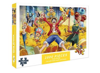 Anime 1000 Teile One Piece Luffy Zoro Puzzle FRANKY Brettspiele Kinder Jigsaw