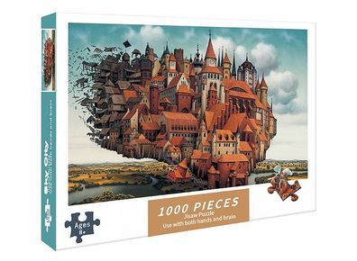 Cartoon Sky City 1000 Teile Stadt im Himmel Puzzle Brettspiele Kinder Jigsaw