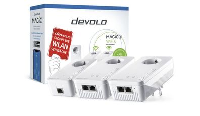 Devolo Magic 2 WiFi 6 2400 Mbit/ s Eingebauter Ethernet-Anschluss WLAN Weiß 3 Stü