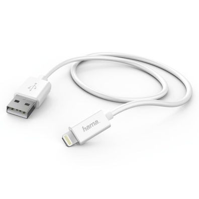 Hama Lightning Aufladekabel 1 m weiß Datenkabel USB-A - Lightning für Apple Ger