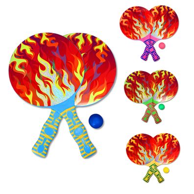 Toi-Toys - GO PLAY Beach Tennis - Flames (2 Schläger + Ball) Strandball Strand