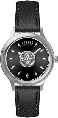 Versus by Versace VSP411019 Tokai silber schwarz Leder Damen Uhr NEU