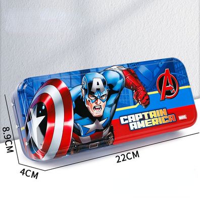Captain America Metall Mäppchens Spider Man Dreilagiges Schreibwaren Pencil Case