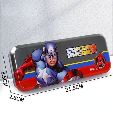 Captain America Iron Man Metall Mäppchen Stiftebox Doppellagiges Schreibwaren