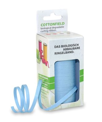 Ringelband Baumwolle Cottonfield 100-m-Spule 5 mm hellblau