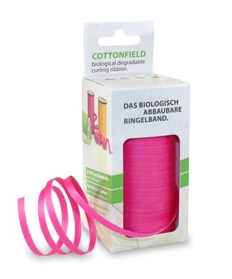 Ringelband Baumwolle Cottonfield 100-m-Spule 5 mm magenta