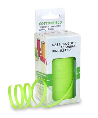 Ringelband Baumwolle Cottonfield 100-m-Spule 5 mm hellgrün