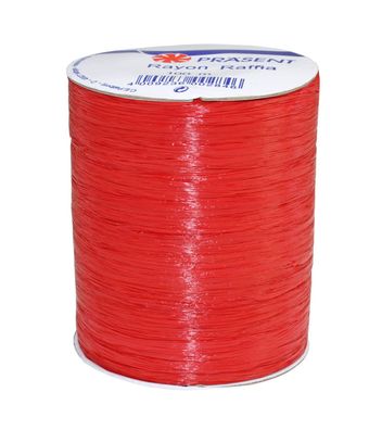 Präsent Bastband Rayon-Raffia 100-m-Spule rot