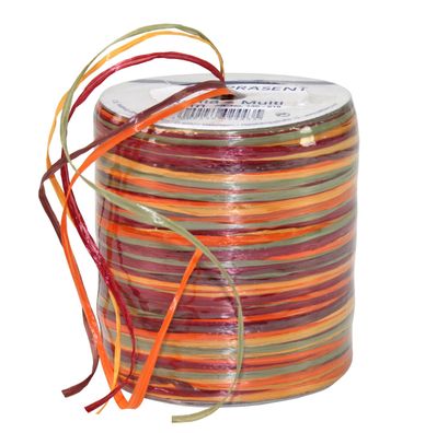 Präsent Bastband Raffia Multicolour 50-m-Spule