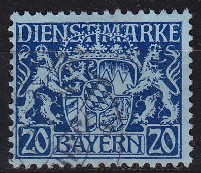 Germany Bayern Bavaria [Dienst] MiNr 0020 v ( O/ used )