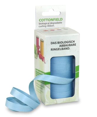 Ringelband Baumwolle Cottonfield 50-m-Spule 10 mm hellblau