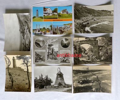 8 DDR Ansichtskarten AK Mehrbild Hiddensee Vitte FDGB Hitthim Kloster Hucke