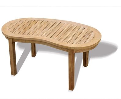 Couchtisch Avellino Teak Massivholz Bananentisch