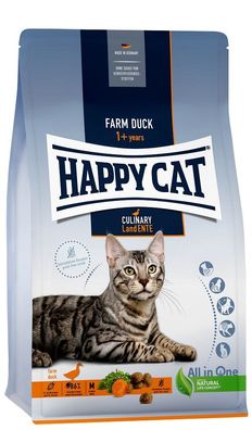 Happy Cat ?Culinary Adult Land Ente - ausgewachsene Katzen und Kater - 300 g ? ...