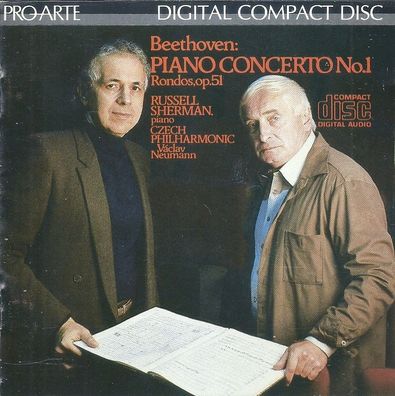 CD: Beethoven: Piano Concerto No.1 Rondos op.51 (1985) ProArte CDD-175