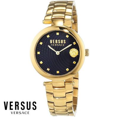 Versus by Versace VSP870718 Buffle Bay blau gold Edelstahl Armband Uhr Damen NEU