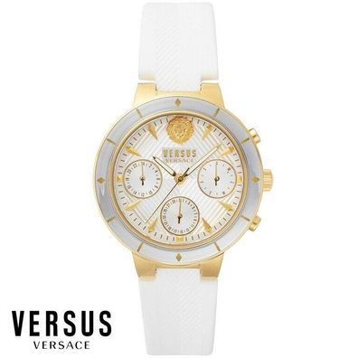 Versus by Versace VSP880218 Harbour Heights gold weiss Silikon Damen Uhr NEU