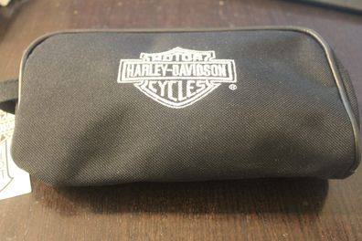 Harley-Davidson Mäppchen; Pencil Case, schwarz, bestickt; Reißverschluß