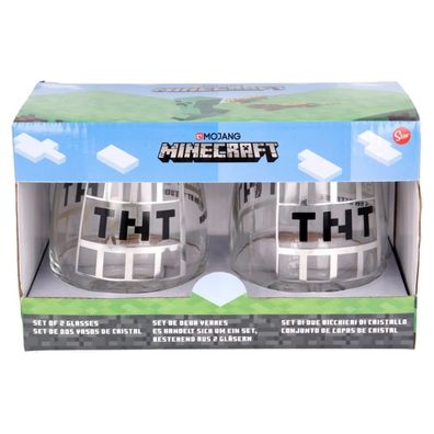 2 Minecraft Gläser 500 ml TNT Design