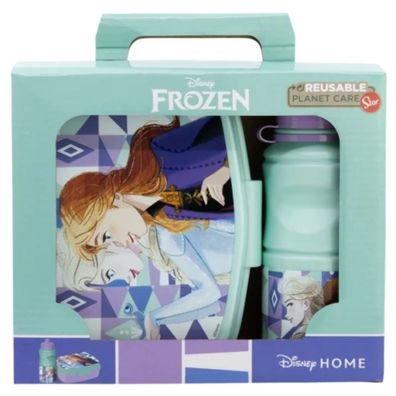 Frozen Brotdose + Trinkflasche Kinder Lunchbox Schule Sandwichbox