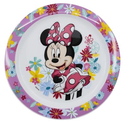 Minnie Mouse Plastik-Teller Kunststoffset für Kinder - Mikrowelle geeignet