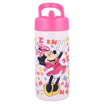 Minnie Maus Plastik Flasche 410 ml Trinkflasche Micky Mouse Sportflasche