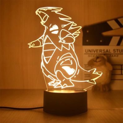 Pokemon Nachtlampe Despotar - 3D Lampe für Kinder Tyranitar