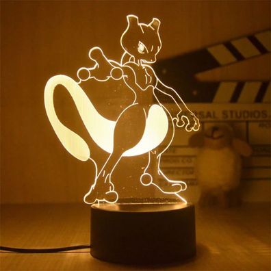Pokemon Nachtlampe Mewtu - 3D Lampe für Kinder Mewtwo