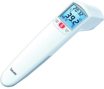 Beurer FT 100 Infrarot-Stirnthermometer kontaktlos, Abstands-Sensor, LED-Fiebera