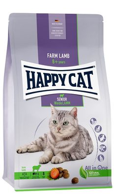 Happy Cat Senior Weide Lamm - Katzensenioren ab dem 8. Lebensjahr - 1,3 kg ? Trock...