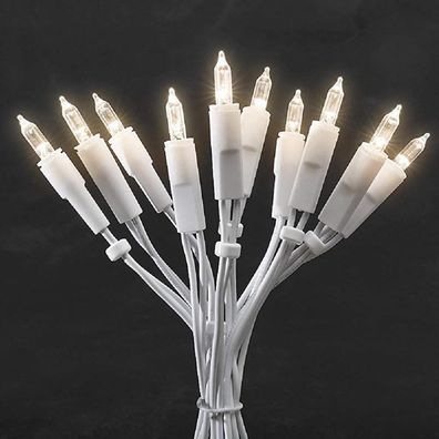 LED Mini-Lichterkette 10er warmweiß Kabel weiß Schalter 1,35m 6300-102