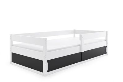 Interbeds Kinderbett Hugo 160x80cm weiß/ grau/ Kiefer mit Lattenrost
