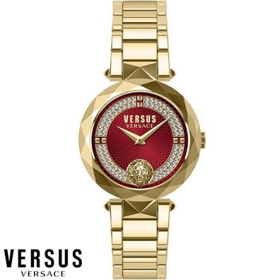 Versus by Versace VSPCD8220 Covent Garden rot gold Edelstahl Damen Uhr NEU