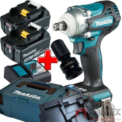 Makita Akku-Schlagschrauber 18V DTW300RTJ + Schwäble Adapter