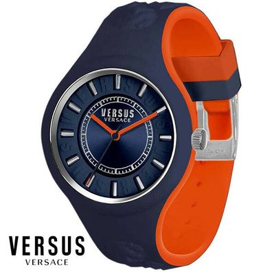Versus by Versace VSPOQ2418 Fire Island blau orange Silikon Damen Uhr NEU