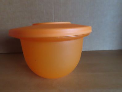 Schale Plastik mit Deckel orange Aufbewahren Junge Welle Tupperware/ 550ml
