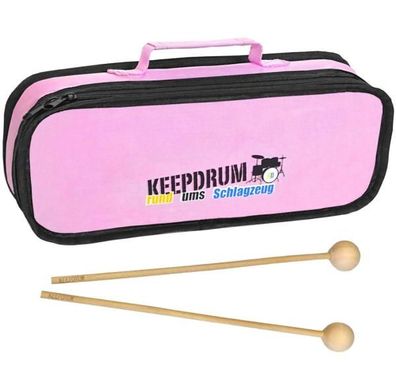 keepdrum MB01PK Glockenspiel Tasche Pink mit Schlägel