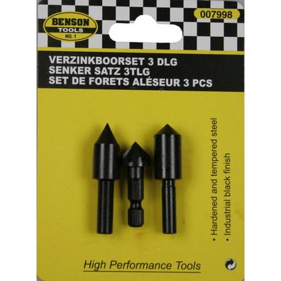 Senkkopf Bohrer Set 3 Stück