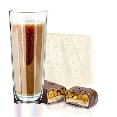 Veganes Proteinpulver Schoko Karamell Erdnuss Nougat