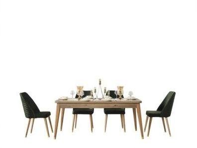 Luxus Tisch Esszimmer Esstisch Stuhl Gruppe Garnitur Set Holz Tische 5tlg. Sets